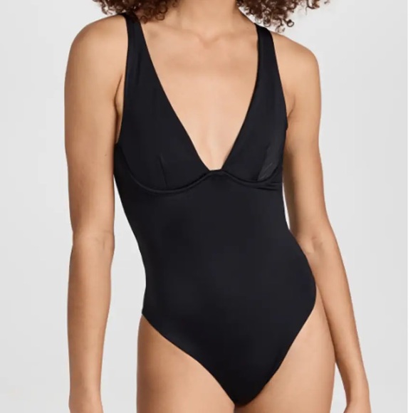 ONIA Sylvie One Piece Bathing Suit Black NWT - Picture 3 of 9